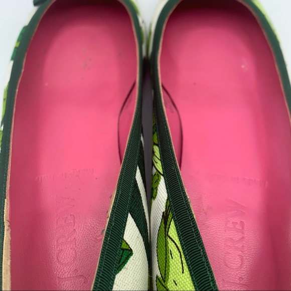 RARE Jcrew green floral Lucy Flats - Picture 4 of 10